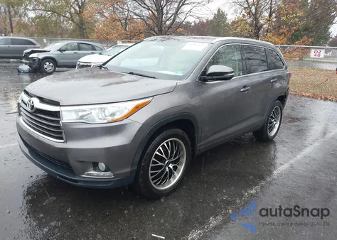 2016 Toyota Highlander Limited V6 z USA, uszkodzony, nr VIN 5TDDKRFH4GS310561